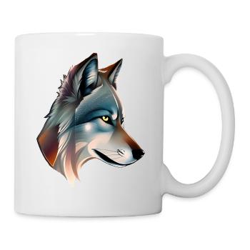Wolf - Tasse - Weiß - Rechts