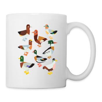 Canards d’Europe - Mug blanc - blanc - Droite