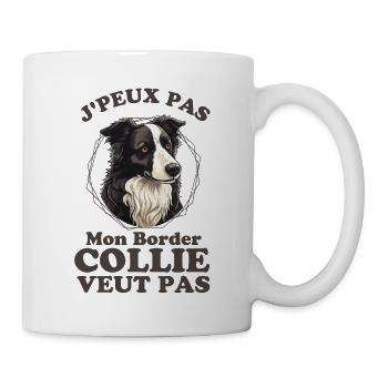 Chien mignon border collie - Mug blanc - blanc - Droite