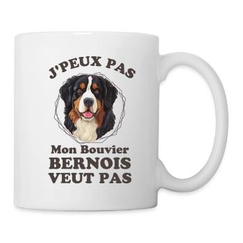 Chien mignon bouvier bernois - Mug blanc - blanc - Droite