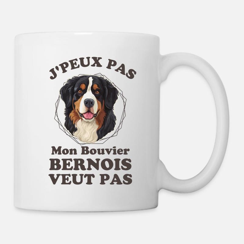 Chien mignon bouvier bernois - Mug blanc - blanc