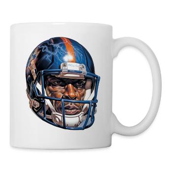 Fokussierter American-Football Spieler PNG Design - Tasse - Weiß - Rechts