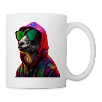 Goat with Sunglasses Colorful Cool Goats - Mug - white - Right