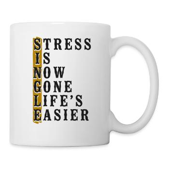 Le stress de la fête de divorce heureuse est maintenant - Mug blanc - blanc - Droite