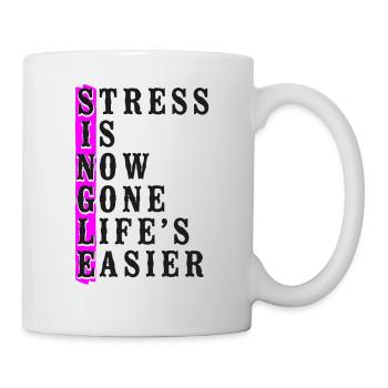 Le stress de la fête de divorce heureuse est maintenant - Mug blanc - blanc - Droite