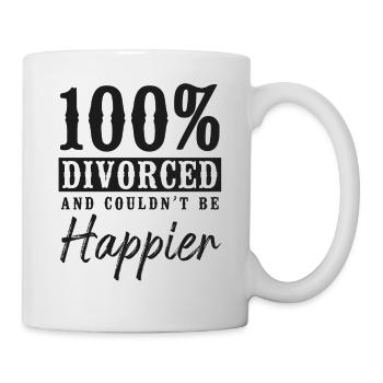 Happy Divorce Party 100% Divorced - Mug - white - Right