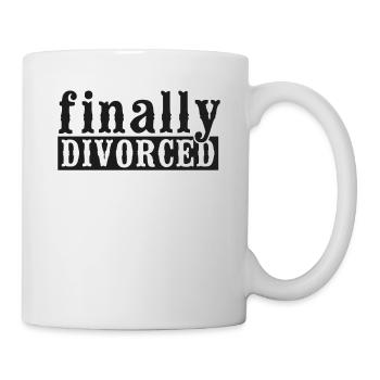 Happy Divorce Party Finally - Tasse - Weiß - Rechts