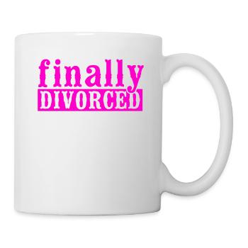 Happy Divorce Party Finally - Tasse - Weiß - Rechts