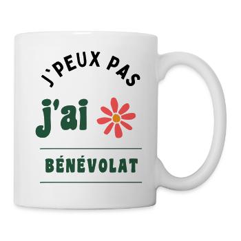 J'peux pas, j'ai bénévolat - Mug blanc - blanc - Droite