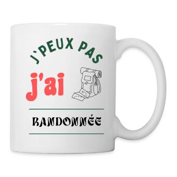 J'peux pas, j'ai randonnée - Mug blanc - blanc - Droite