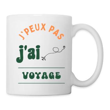 J'peux pas, j'ai voyage. - Mug blanc - blanc - Droite