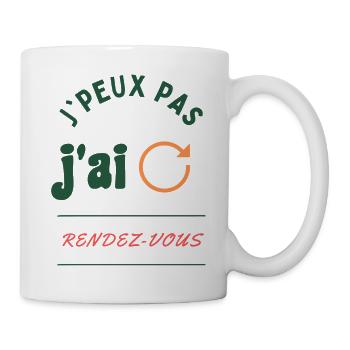 J'peux pas, j'ai rendez-vous - Mug blanc - blanc - Droite