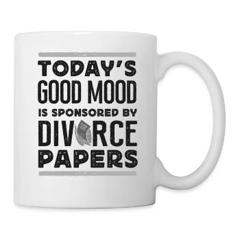 Happy Divorce Party Today's Good - Tasse - Weiß - Rechts