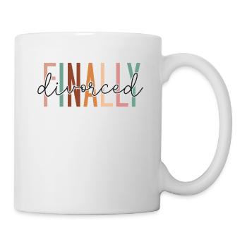Happy Divorce Party Finally - Tasse - Weiß - Rechts