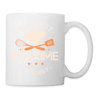 Maxime Chef Ici c est maximei le chef cuisinier - Mug blanc - blanc - Droite