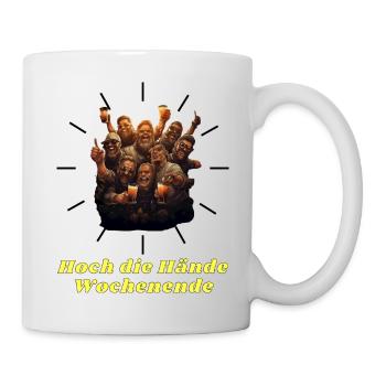Hoch die Hände Wochenende - Tasse - Weiß - Rechts