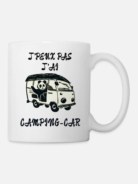 J'peux pas j'ai Camping-car - Mug blanc - blanc