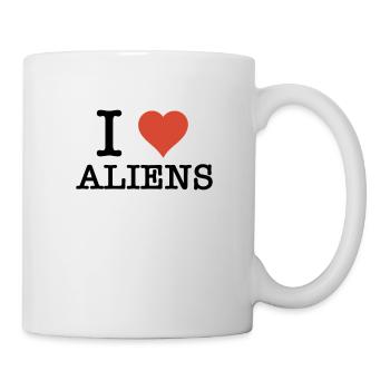 Alien Love UFO I love Aliens - Tasse - Weiß - Rechts