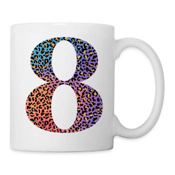 8th Birthday Leopard - Mug - white - Right
