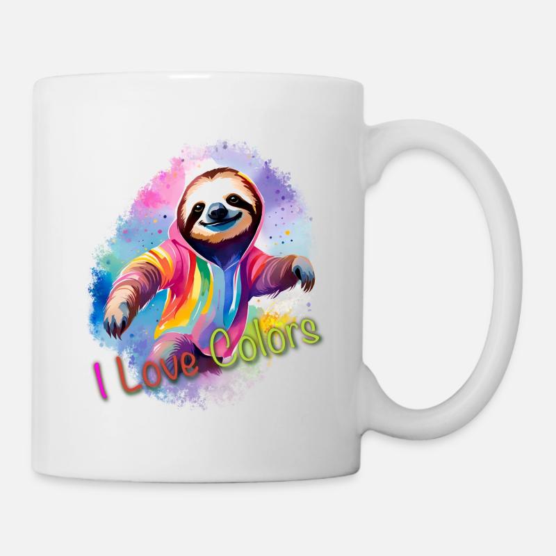 I LOVE COLORS - Tasse - Weiß