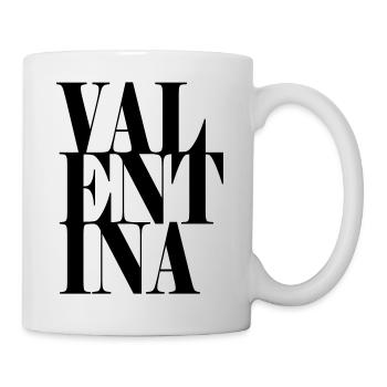 Valentina Nom Prénom Police moderne Word Art - Mug blanc - blanc - Droite
