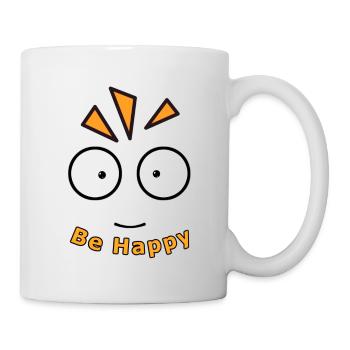 BE HAPPY - Tasse - Weiß - Rechts