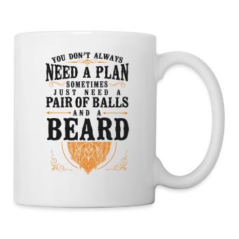 Beard Lover Bearded Man Ginger - Tasse - Weiß - Rechts