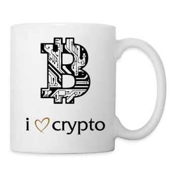 i love crypto - Tasse - Weiß - Rechts