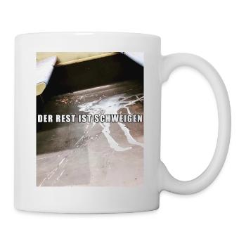 Der Rest ist Schweigen - Tasse - Weiß - Rechts