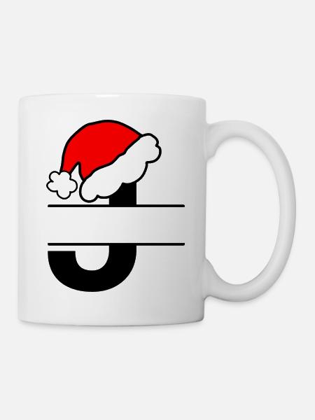 Alphabet Noël Lettre J a personnaliser - Mug blanc - blanc