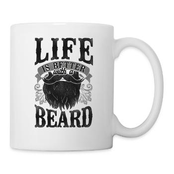 Beard Lover Bearded Man Life Is - Mug - white - Right