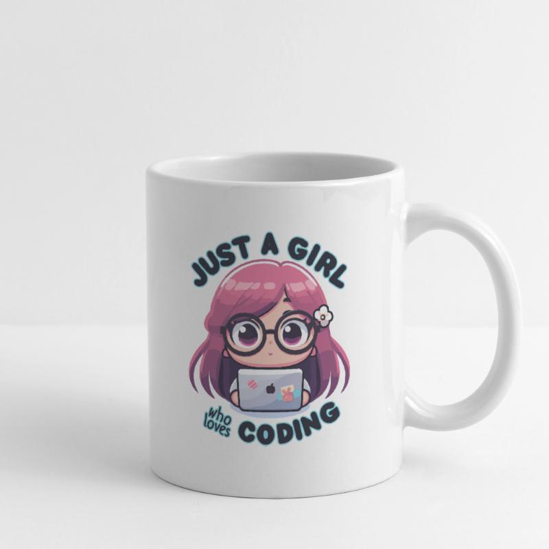 EINFACH EIN MÄDCHEN, DAS DAS PROGRAMMIEREN LIEBT Tasse