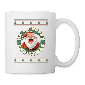 Funny Santa Claus laughs at Christmas Funny - Mug - white - Right