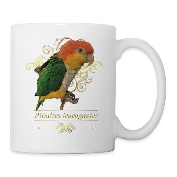 Der orangeköpfige Caique - Tasse - Weiß - Rechts