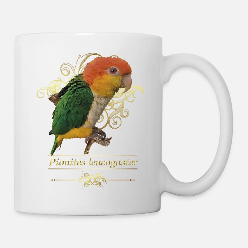 Der orangeköpfige Caique - Tasse - Weiß