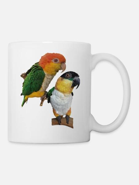 Der orangeköpfige Caique - Tasse - Weiß