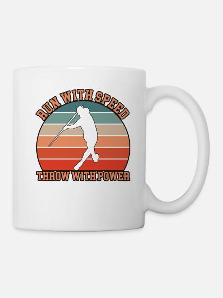 Speerwerfer Design - Tasse - Weiß