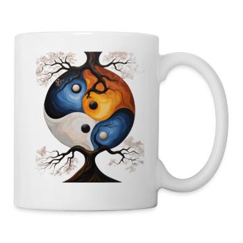 Yin Yang vervierfacht - Tasse - Weiß - Rechts