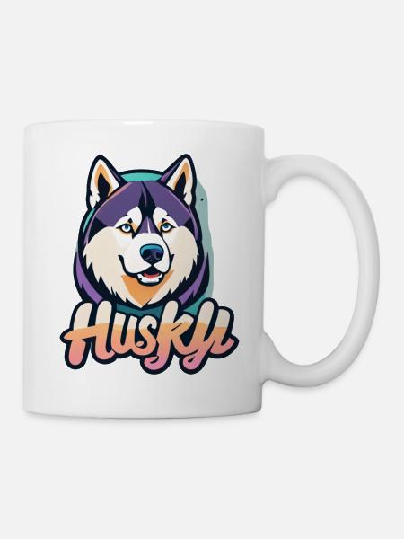 Schlittenhund - Tasse - Weiß