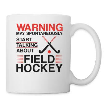 Field Hockey Warning May - Mug - white - Right