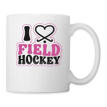 Field Hockey Heart I Love Field - Mug - white - Right