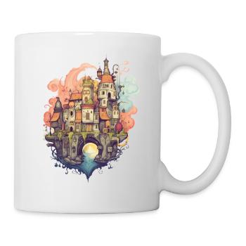Fantasie-Schloss - Tasse - Weiß - Rechts
