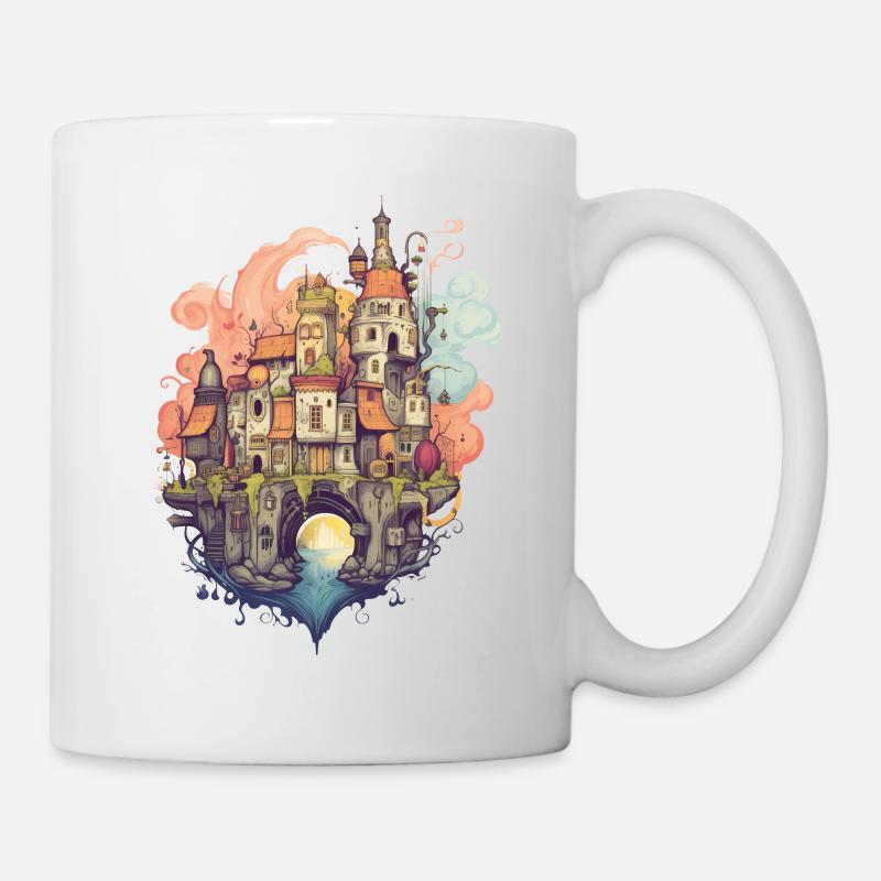 Fantasie-Schloss - Tasse - Weiß