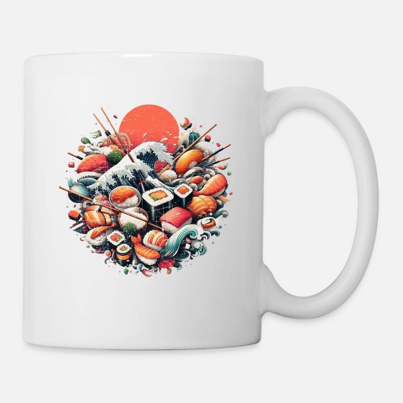 Sushi japonais - Mug blanc - blanc