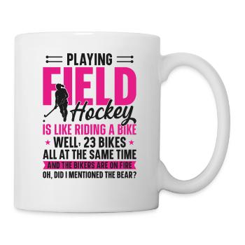 Field Hockey Playing Field Hockey - Tasse - Weiß - Rechts