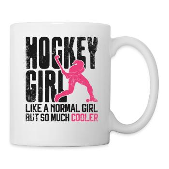 Hockey sur gazon Fille de hockey comme une - Mug blanc - blanc - Droite