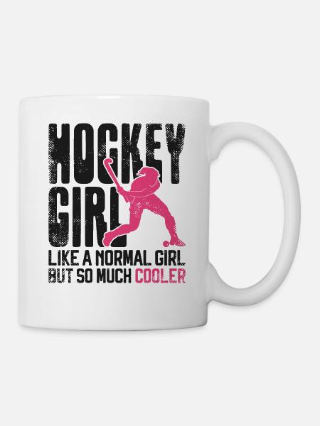 Hockey sur gazon Fille de hockey comme une - Mug blanc - blanc