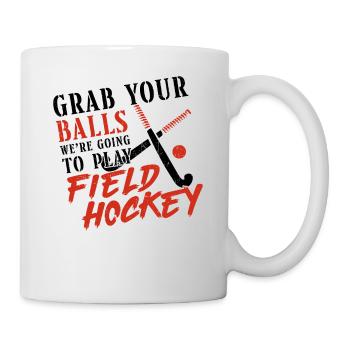 Hockey sur gazon jeu de mots d’humour adulte Grab - Mug blanc - blanc - Droite