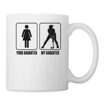 Hockey sur gazon ta fille ma - Mug blanc - blanc - Droite
