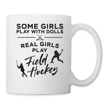 Hockey sur gazon avec lesquelles certaines filles jouent - Mug blanc - blanc - Droite